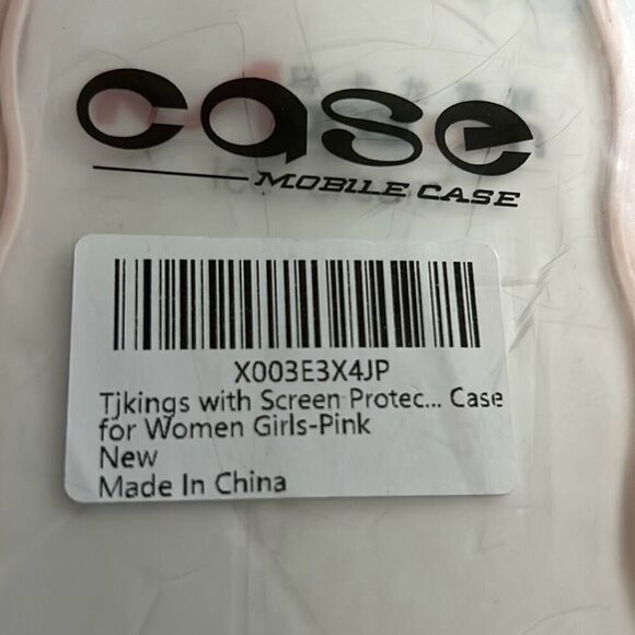 iPhone 14 Plus Case‎ Clear Curly Wave Frame  Shockproof Protective Cover Pink - Picture 9 of 10